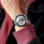 POEDAGAR Military Chronograph Silicone Watch