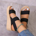 Women Hemp Platform Sandals