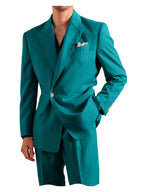Linen Peak-Lapel One-Button Suit Set