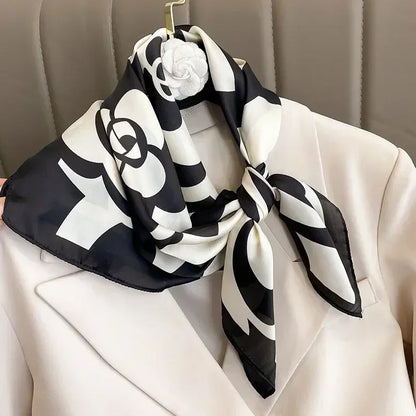 Luxury Print Silk Square Scarf