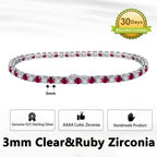 Sterling Silver Tennis Chain Bracelet