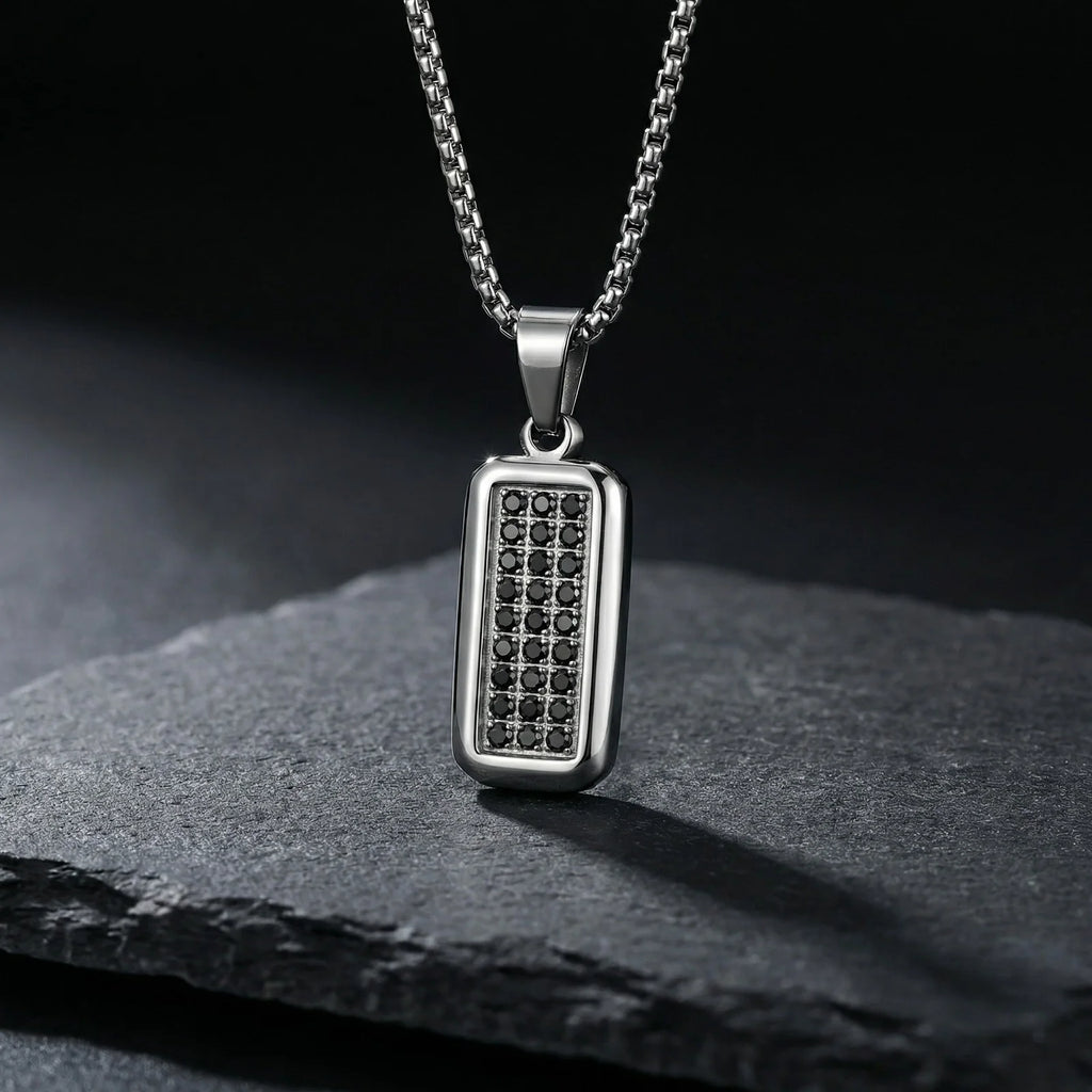 Mprainbow Geometric Square Necklace