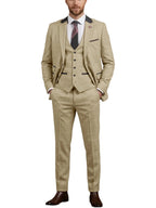 Linen Three-Piece Notch-Lapel Suit
