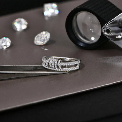 Sterling Silver Moissanite Ring