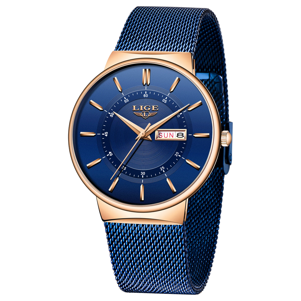 LIGE Ultra-Thin Steel Quartz Watch