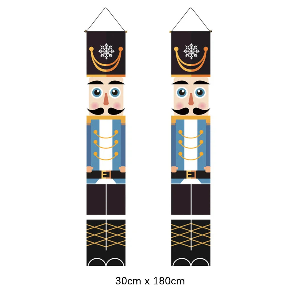 Christmas Hanging Door Banner Snowman Santa Decoration