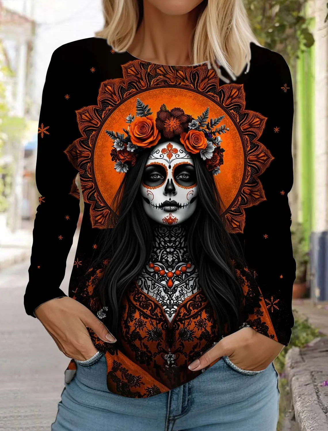 Sugar Skull Long Sleeve Shirt