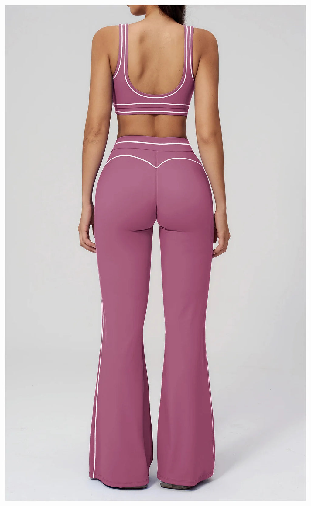 Knit Construction Sleeveless True-To-Size Fit Two-Piece Yoga Set