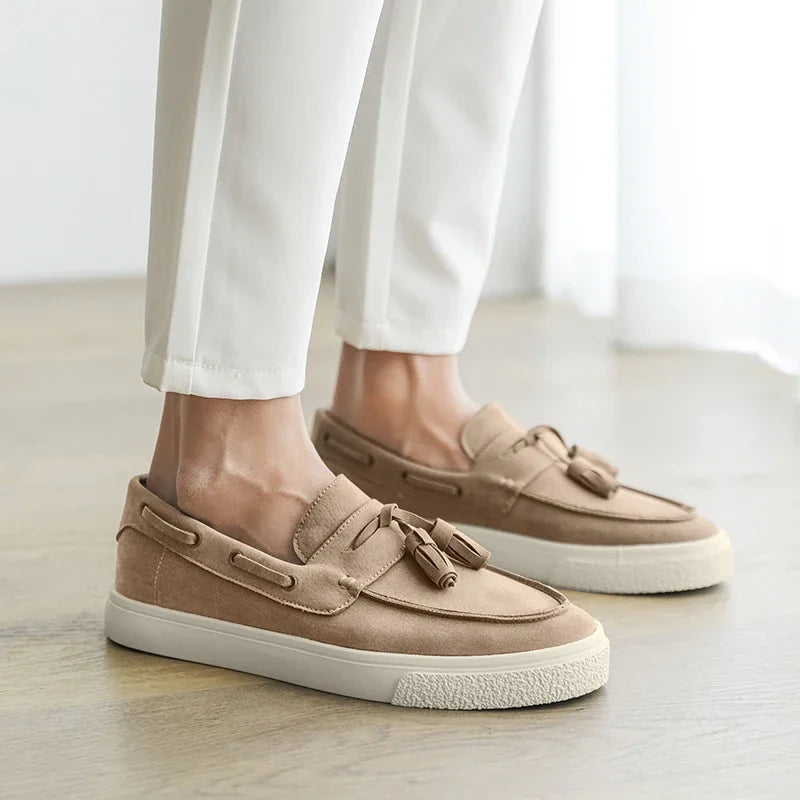 Handmade Suede Leather Loafers