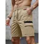 Big Pocket Elastic Cargo Shorts
