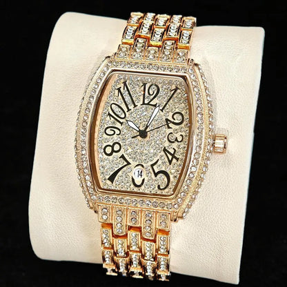 Shiny Diamond Tonneau Women’s Watch