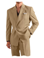 Linen Peak-Lapel One-Button Suit Set