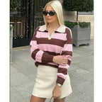 Striped Polo Sweater