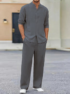 Loungewear Long-Sleeve Trousers Set