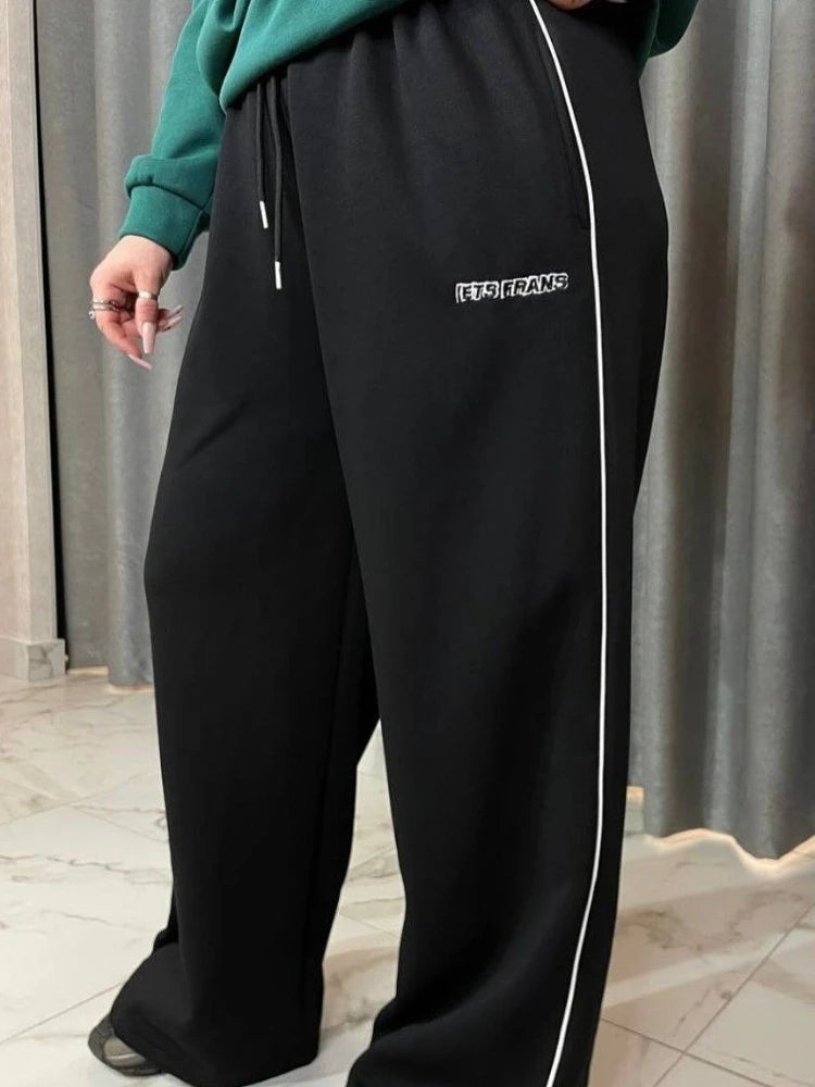Chiffon Tie-Dye Drawstring Sports Pants