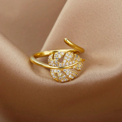 Gold Plated Crystal Ring