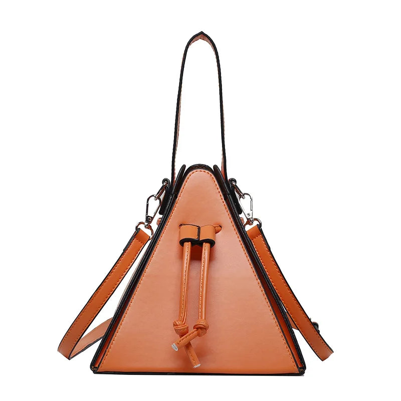 Luxury Leather Triangle Shoulder Bag
