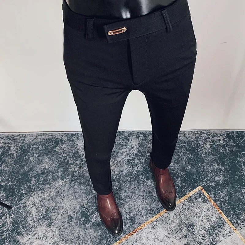 Slim Fit England-Style Suit Trousers