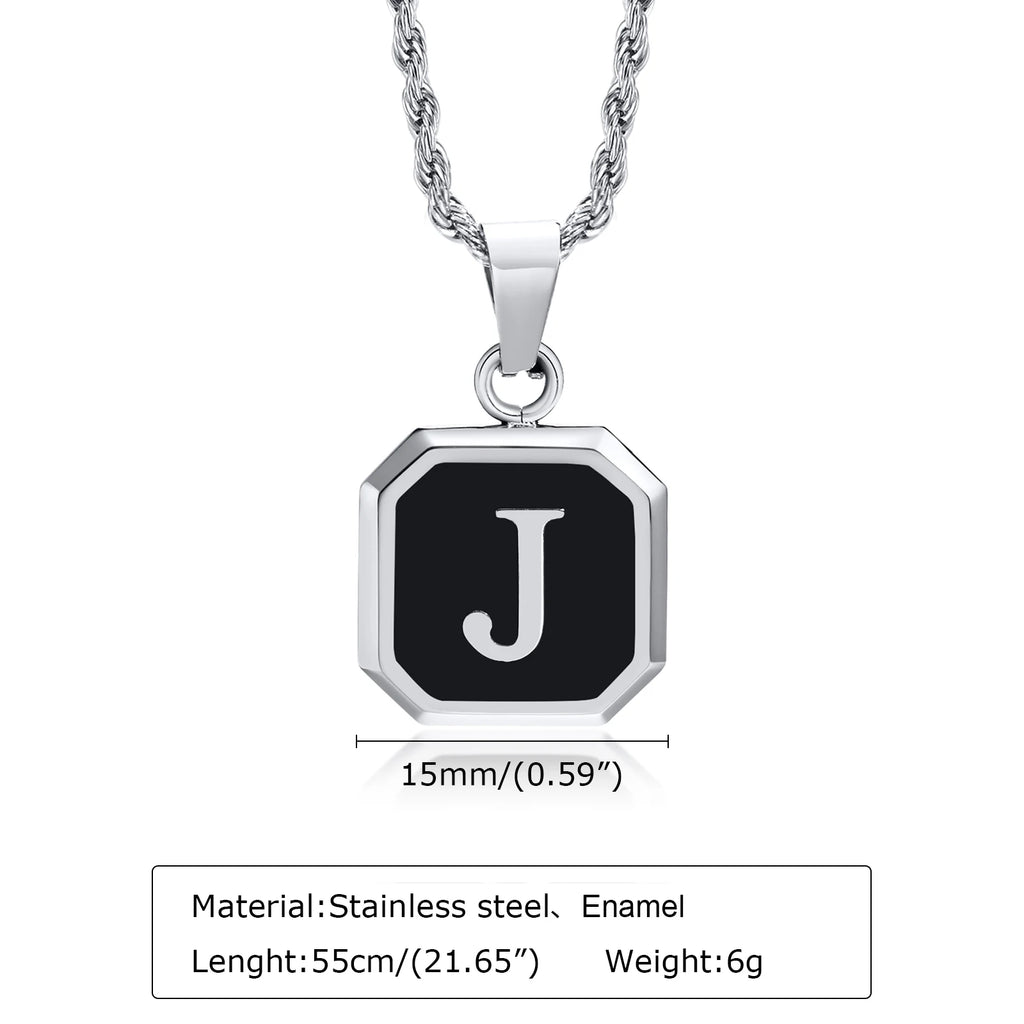 Initials Letter Pendant Necklace