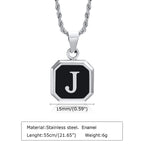 Initials Letter Pendant Necklace