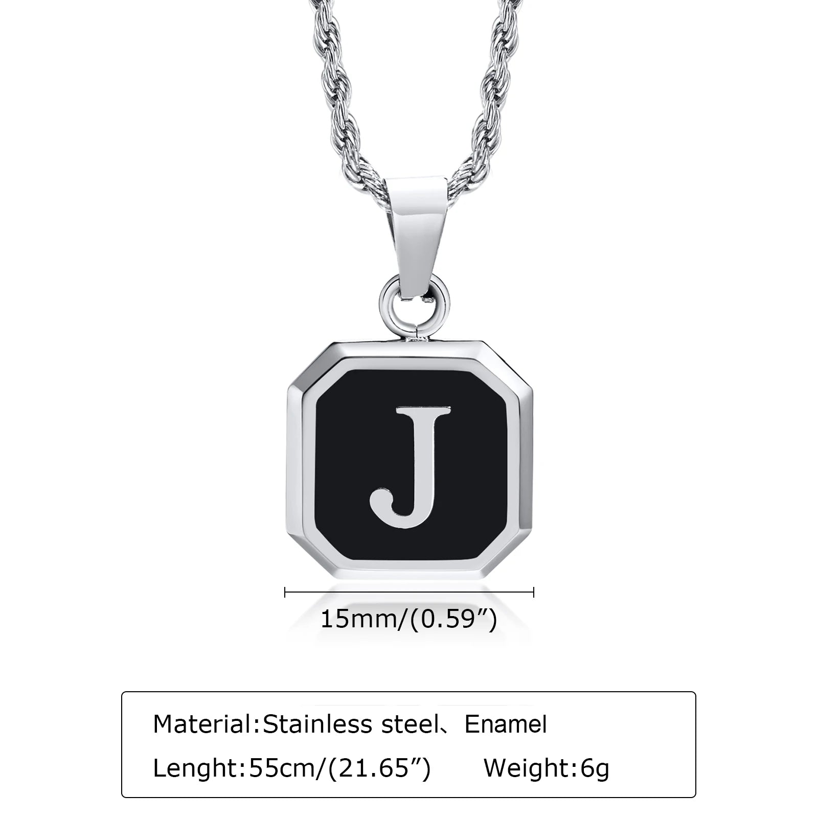 Initials Letter Pendant Necklace