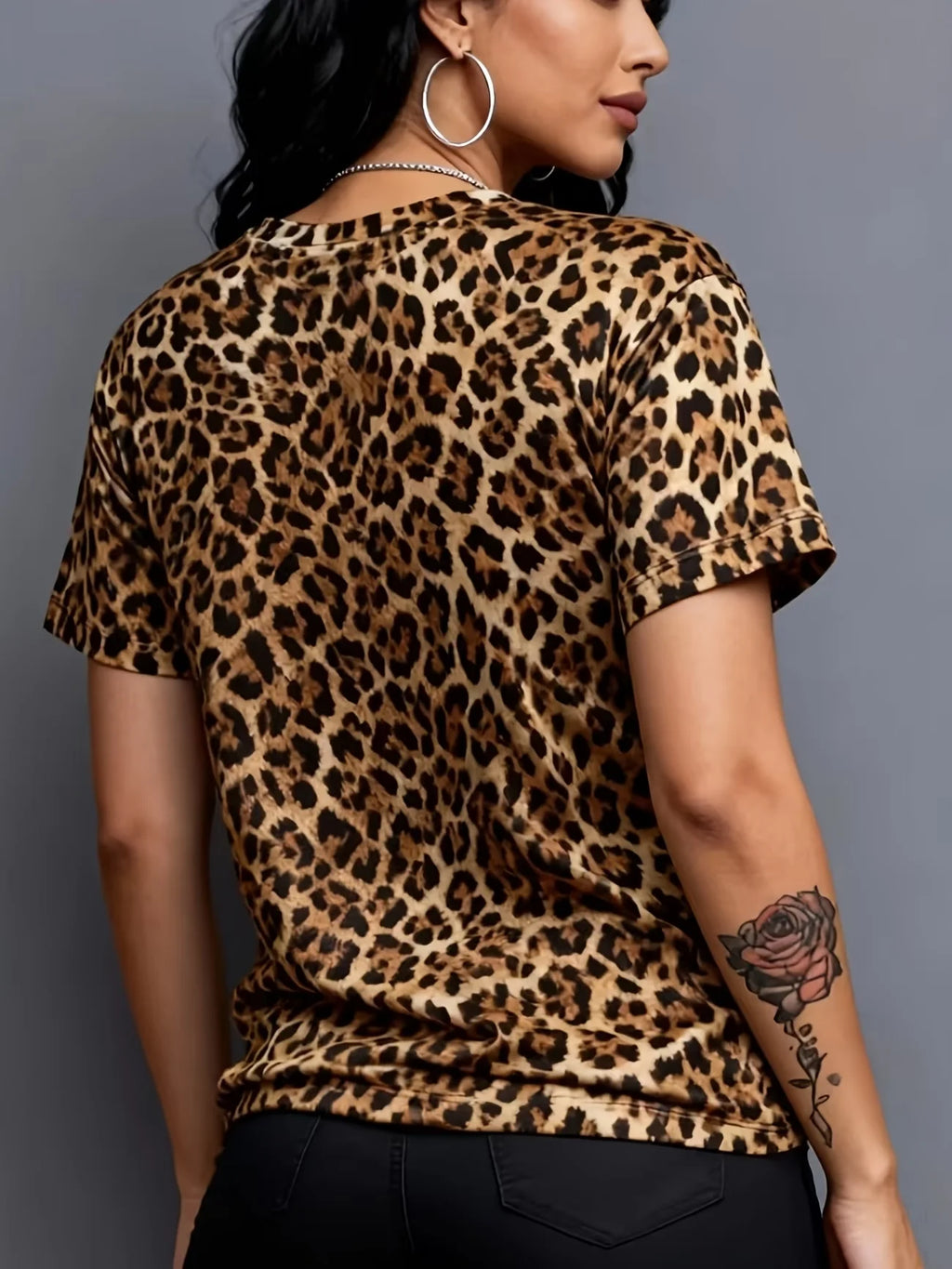 Leopard Print Oversized T-Shirt