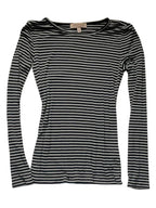 Broadcloth Striped Crew Neck True-To-Size Fit T-Shirt