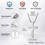 Vnox Cross Pendant Necklace