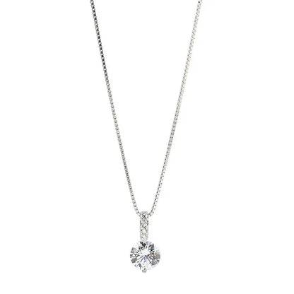 Sterling Silver Zircon Necklace