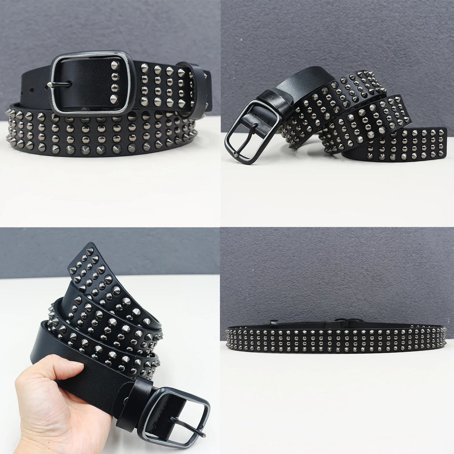 Heavy duty leather belt