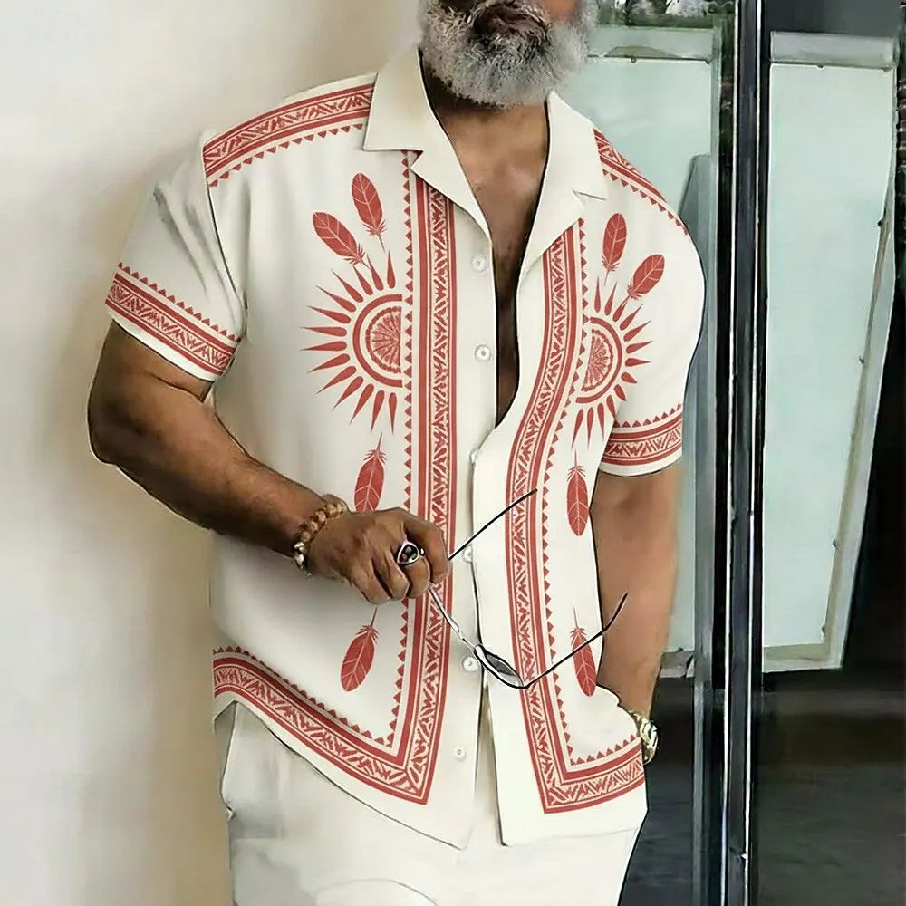 Ethnic Sun Totem 3D Print Shirt
