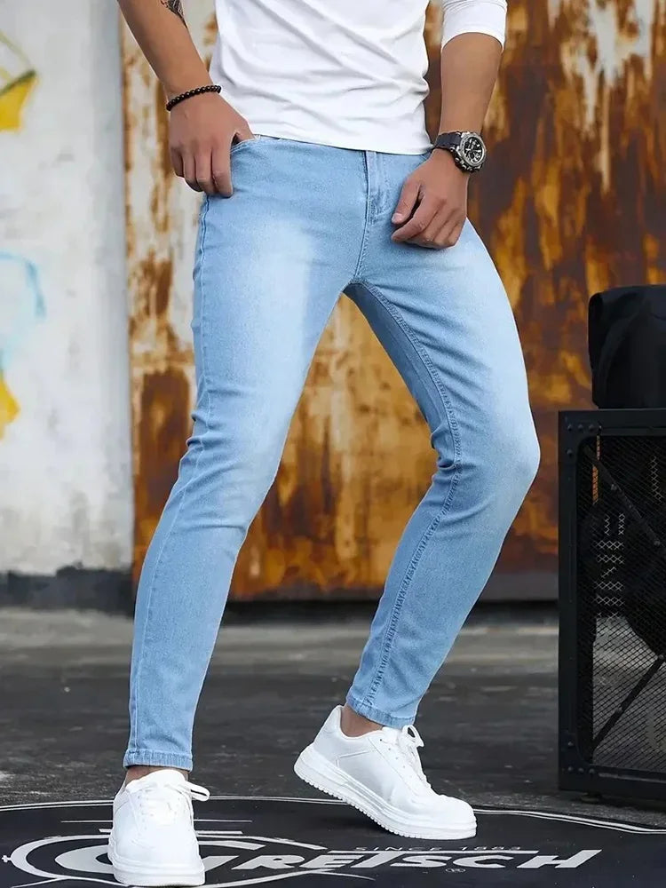 Mens Skinny Pencil Jeans