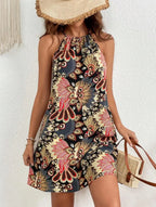 Bohemian Summer Halter Dress