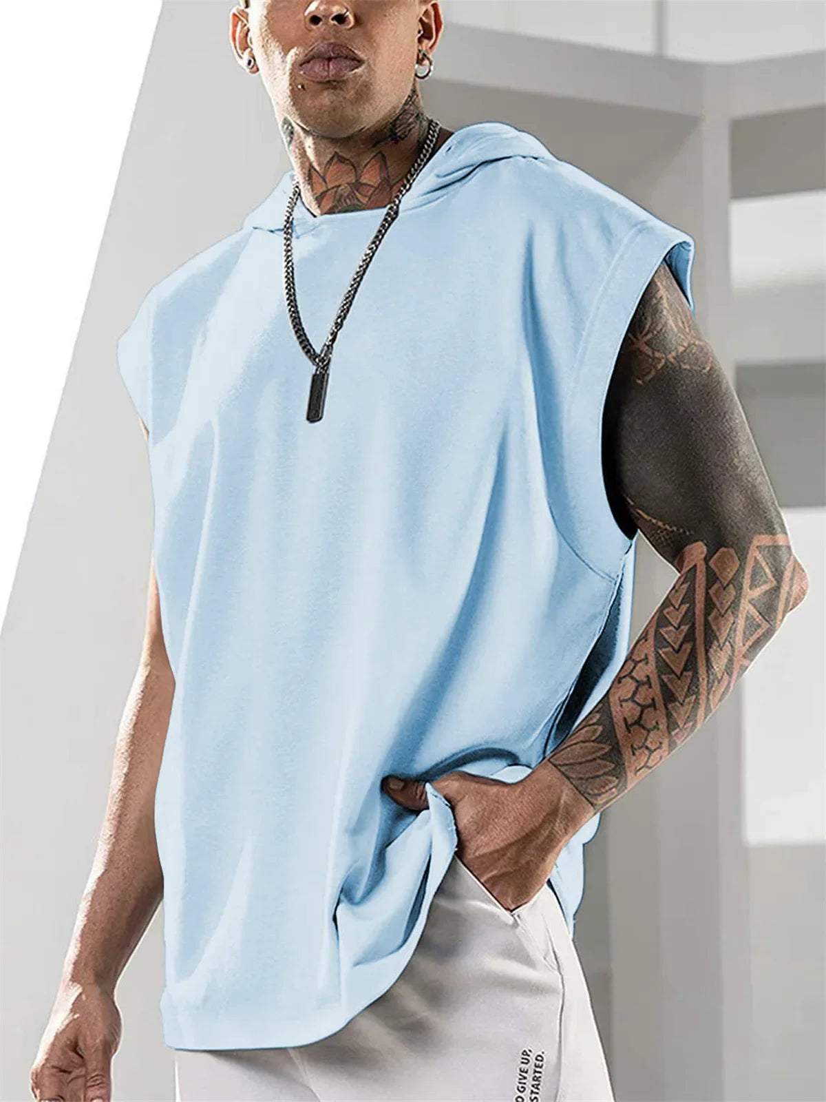Men Lightweight Hooded Tank