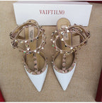 Patent Leather Ankle-Strap Sandals