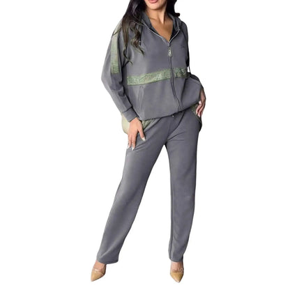 Diamond Patchwork Tracksuit Set