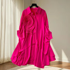 Turndown Collar Flower Top