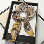 Leopard Print Square Headscarf