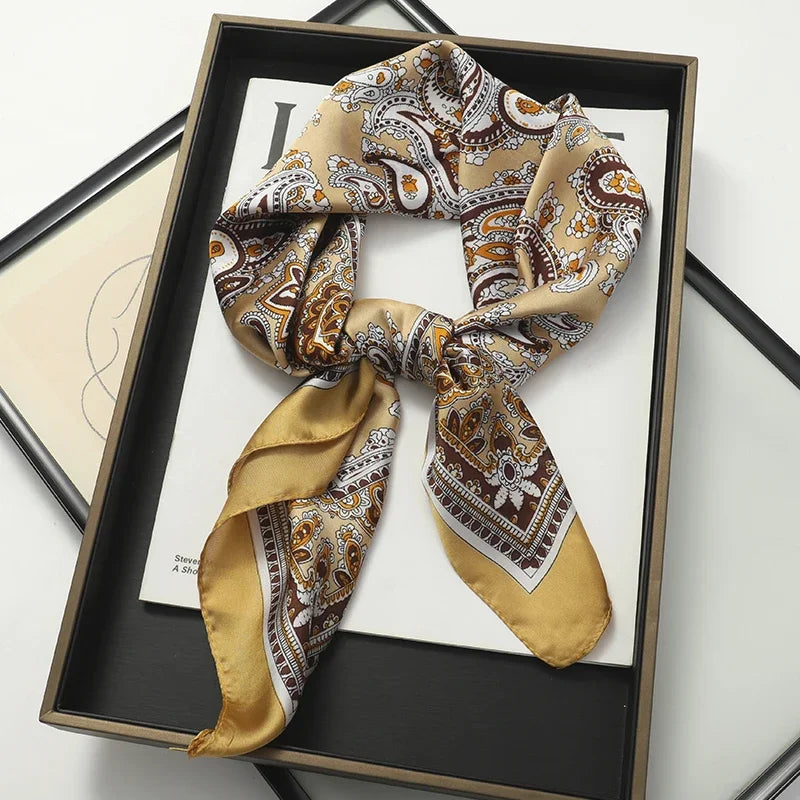 Leopard Print Square Headscarf