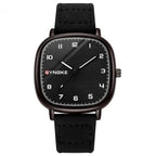 SYNOKE Square Leather Quartz Watch
