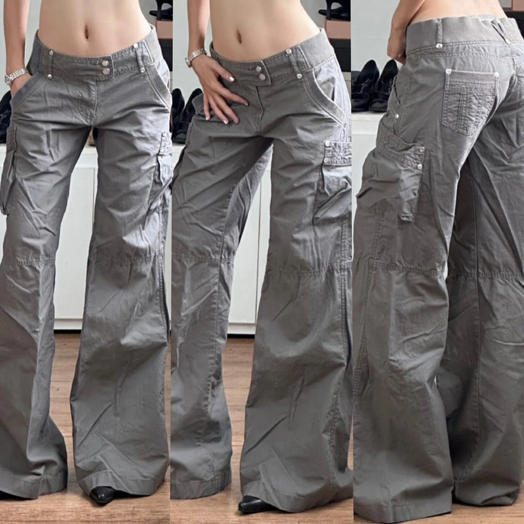 SUCHCUTE Gray Cargo Denim Jeans