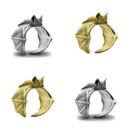 Adjustable Winged Bat Ring