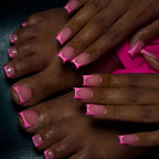 French Pink Square Press Nails
