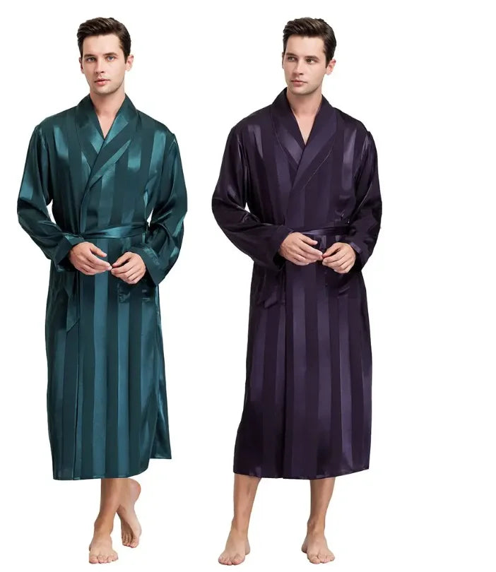 Men's Silk Satin Bathrobe