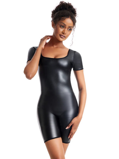 Faux Leather Bodysuit