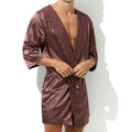 Summer Short Sleeve Homewear Bathrobe