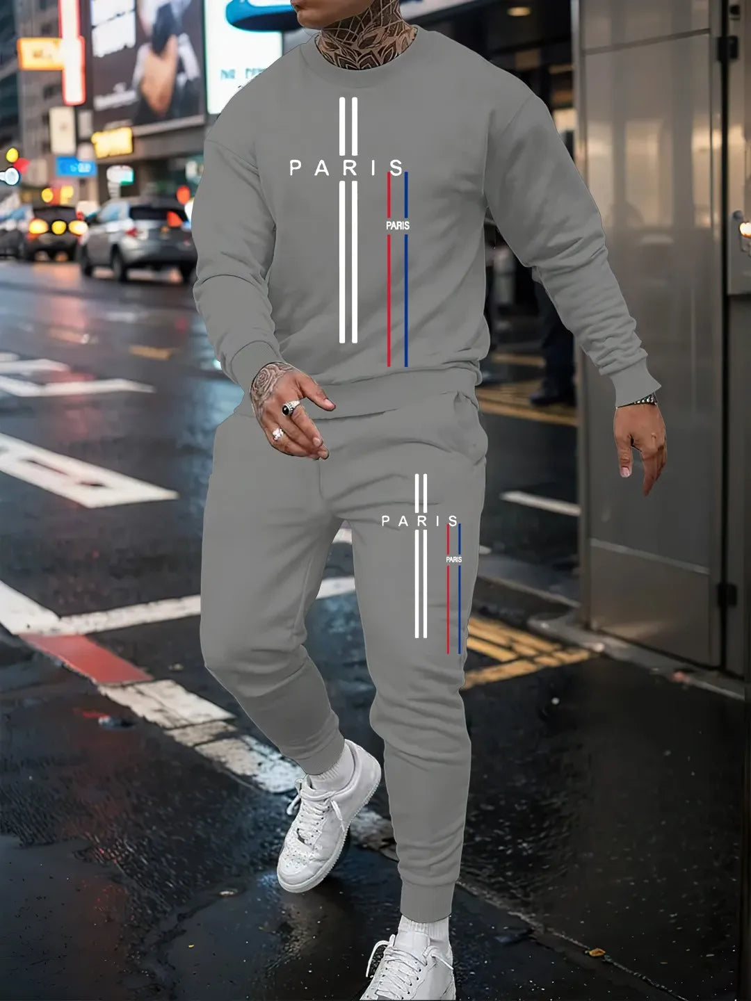 Men Long Sleeve Sports Outfit