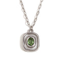 Square Zircon Pendant Necklace