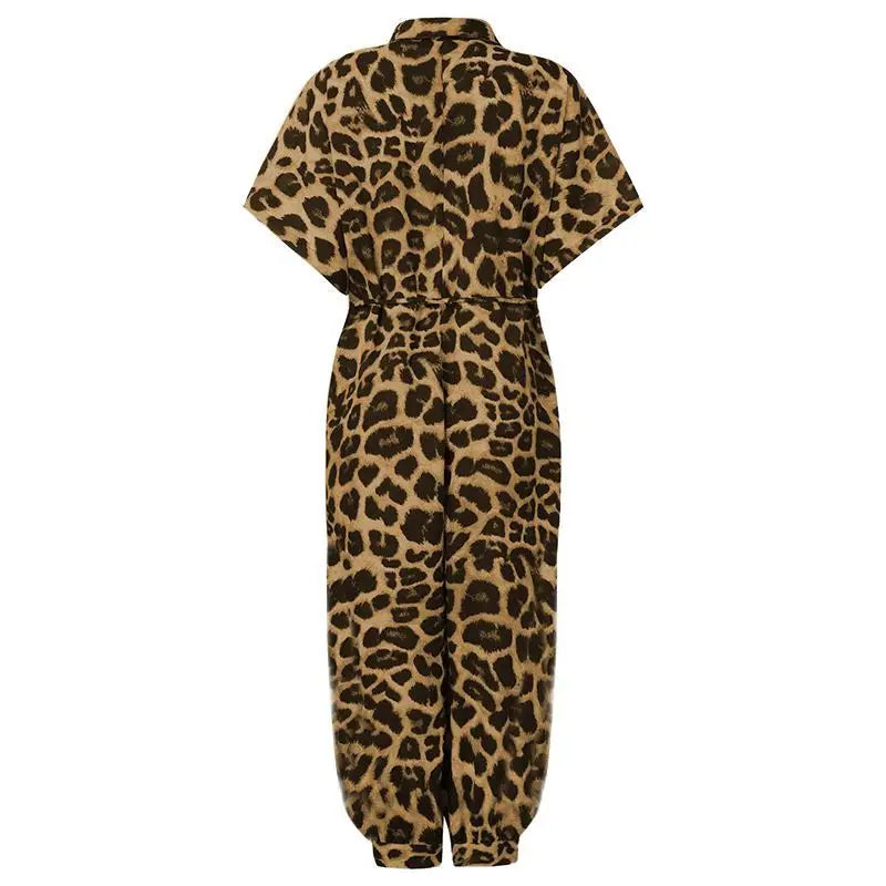 High Waist Short Sleeve Jumpsuit