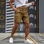 Multi-Pocket Elastic Work Shorts